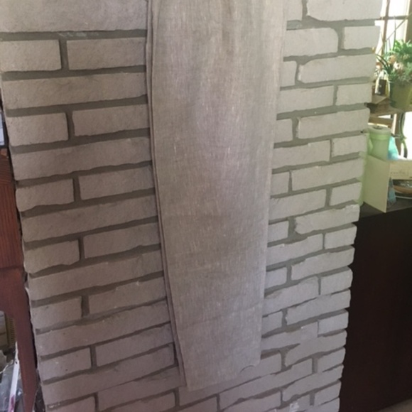 100% Crisp NWOT Linen natural-colour, high waisted pants, fully lined. - Picture 2 of 8